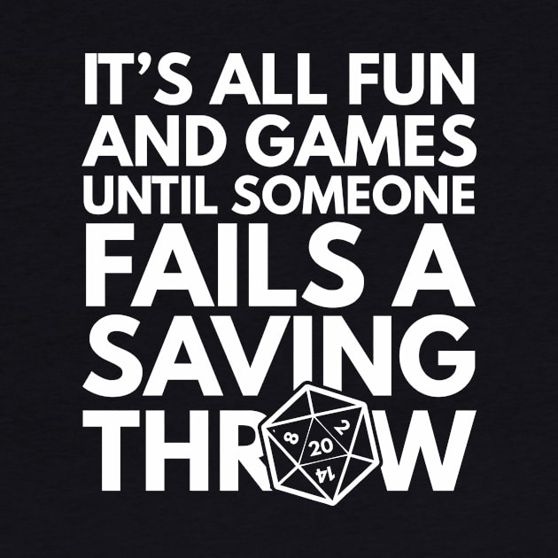 Saving Throw by CasesTshirts